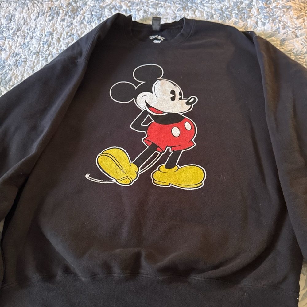 Disney Unisex Black Sweater with Mickey Mouse Design